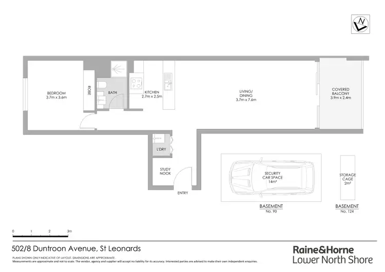 Floorplan of Homely apartment listing, 502/8 Duntroon Avenue, St Leonards NSW 2065