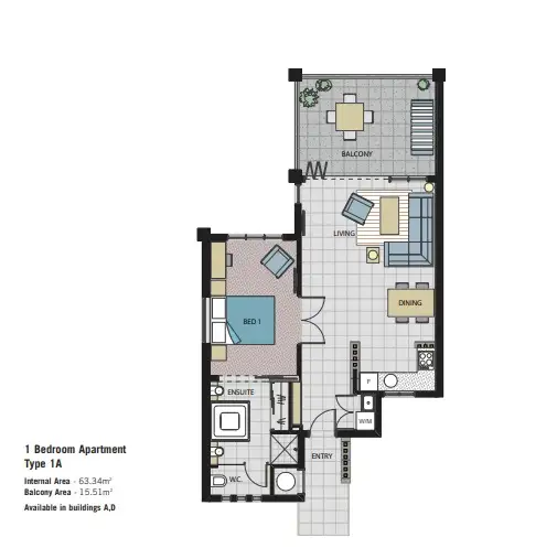 Floorplan of Homely unit listing, 223/9A Hermitage Drive, Airlie Beach QLD 4802