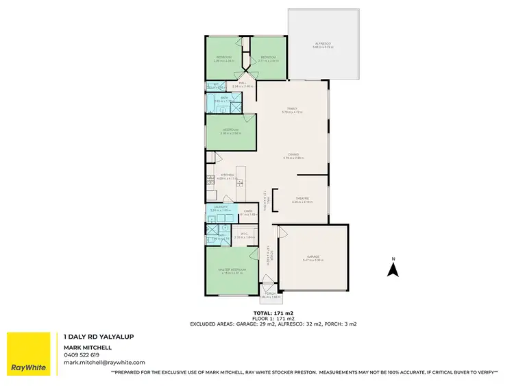Floorplan of Homely house listing, 1 Daly Road, Yalyalup WA 6280