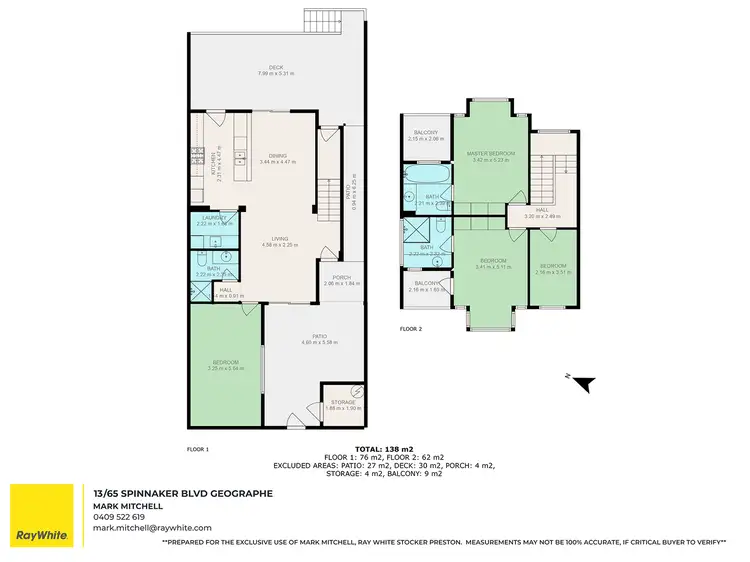 Floorplan of Homely townhouse listing, 13/65 Spinnaker Boulevard, Geographe WA 6280