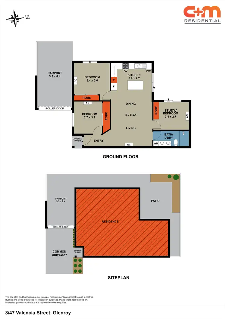 Floorplan of Homely villa listing, 3/47 Valencia Street, Glenroy VIC 3046