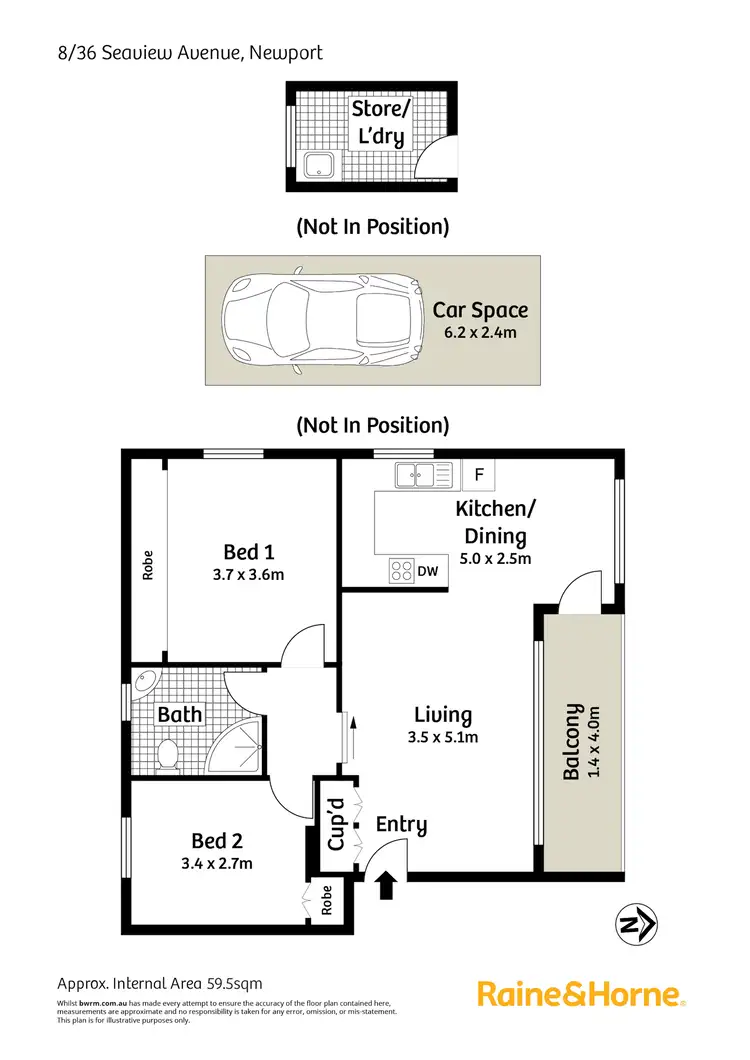 Floorplan of Homely unit listing, 8/36 Seaview Avenue, Newport NSW 2106