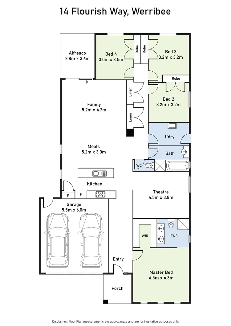 Floorplan of Homely house listing, 14 Flourish Way, Werribee VIC 3030