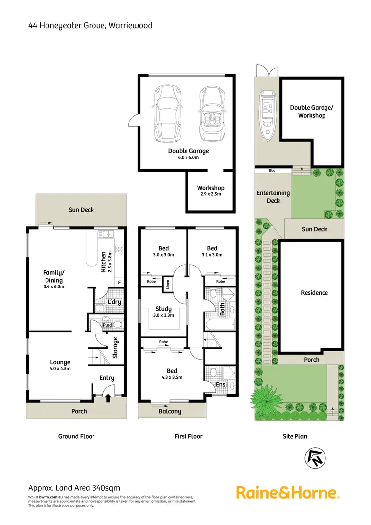 Floorplan of Homely semi-detached listing, 44 Honeyeater Grove, Warriewood NSW 2102