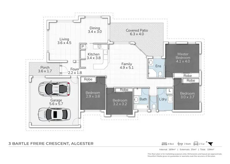 Floorplan of Homely house listing, 3 Bartle Frere Crescent, Algester QLD 4115
