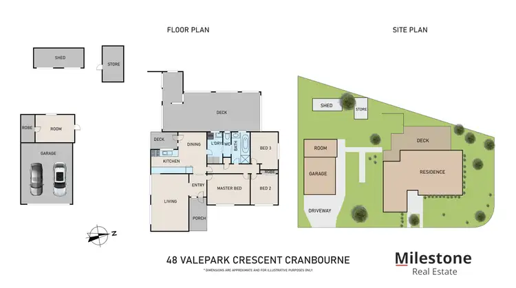 Floorplan of Homely house listing, 48 Valepark Crescent, Cranbourne VIC 3977