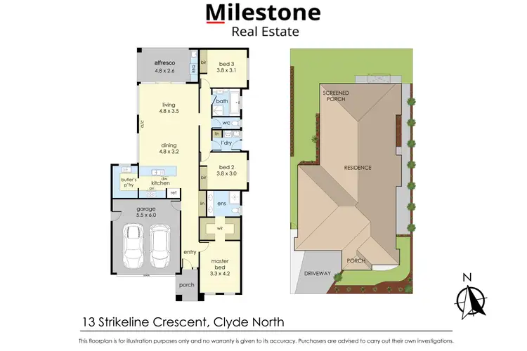 Floorplan of Homely house listing, 13 Strikeline Crescent, Clyde North VIC 3978