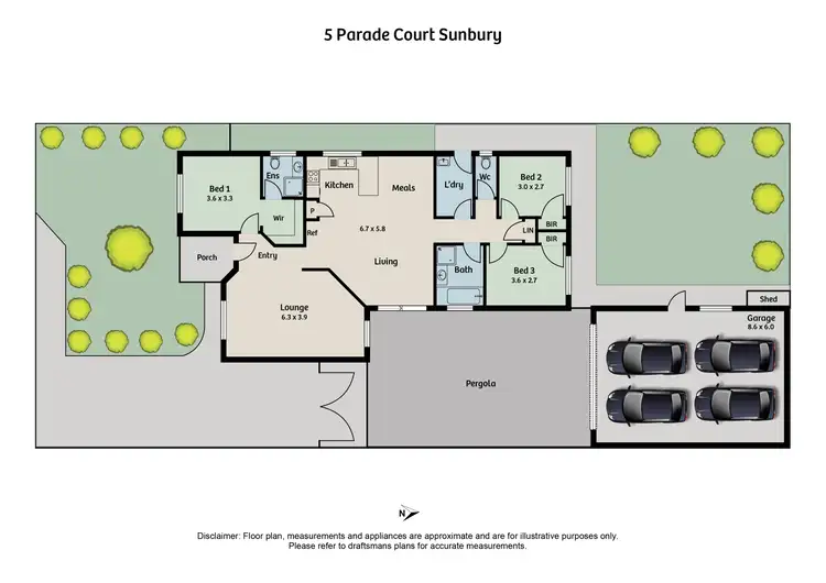 Floorplan of Homely house listing, 5 Parade Court, Sunbury VIC 3429