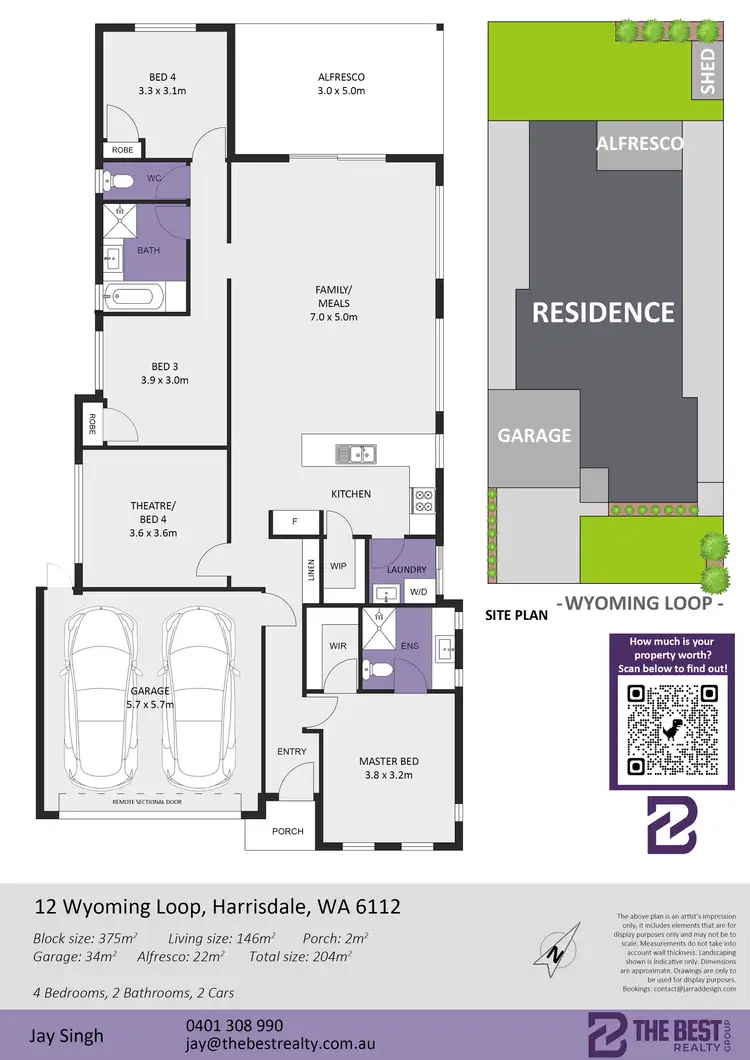 Floorplan of Homely house listing, 12 Wyoming Loop, Harrisdale WA 6112