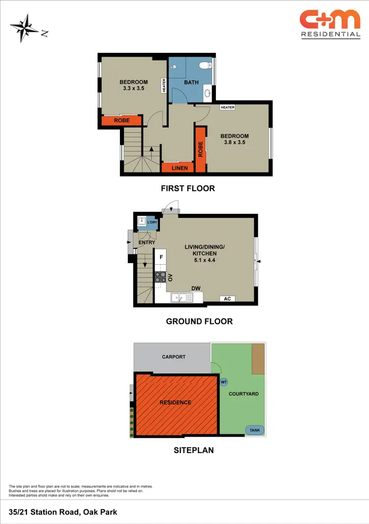 Floorplan of Homely townhouse listing, 35/21 Station Road, Oak Park VIC 3046