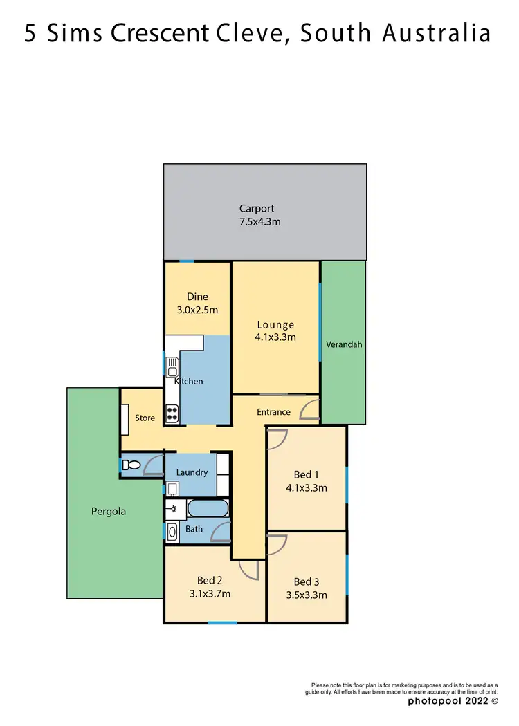 Floorplan of Homely house listing, 5 Sims Crescent, Cleve SA 5640