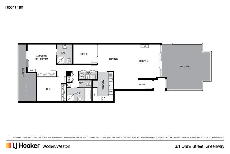 Floorplan of Homely unit listing, 3/1 Drew Street, Greenway ACT 2900
