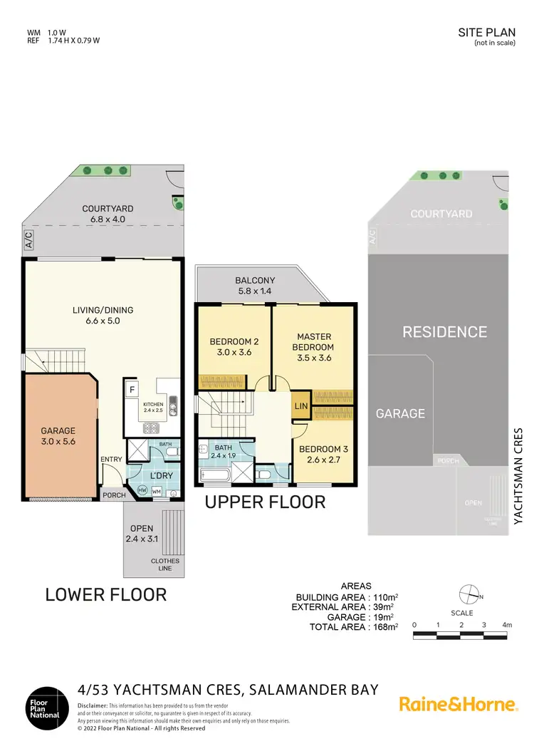 Floorplan of Homely townhouse listing, 4/53 Yachtsman Crescent, Salamander Bay NSW 2317
