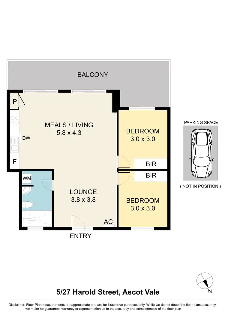 Floorplan of Homely apartment listing, 5/27 Harold Street, Ascot Vale VIC 3032