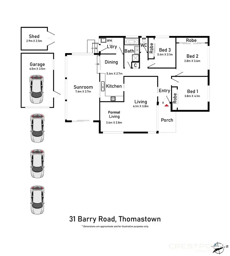 Floorplan of Homely house listing, 31 Barry Road, Thomastown VIC 3074