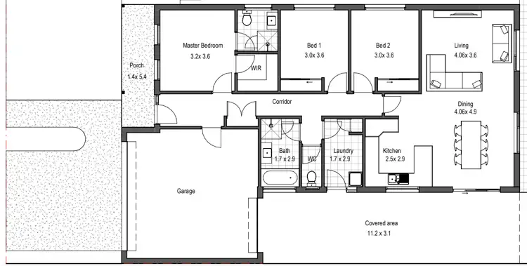 Floorplan of Homely house listing, 45 Hollington Cr, Point Cook VIC 3030