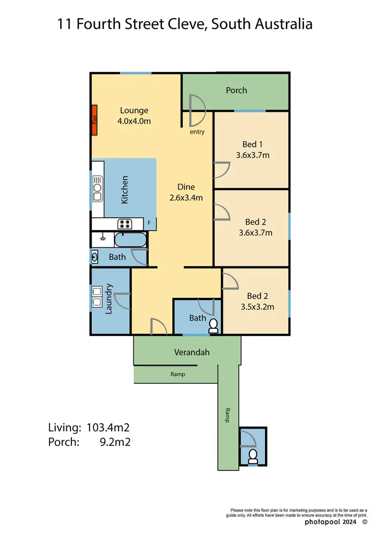 Floorplan of Homely house listing, 11 Fourth Street, Cleve SA 5640