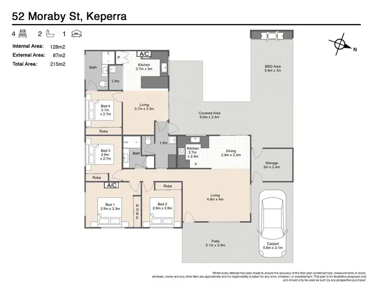 Floorplan of Homely house listing, 52 Moraby Street, Keperra QLD 4054