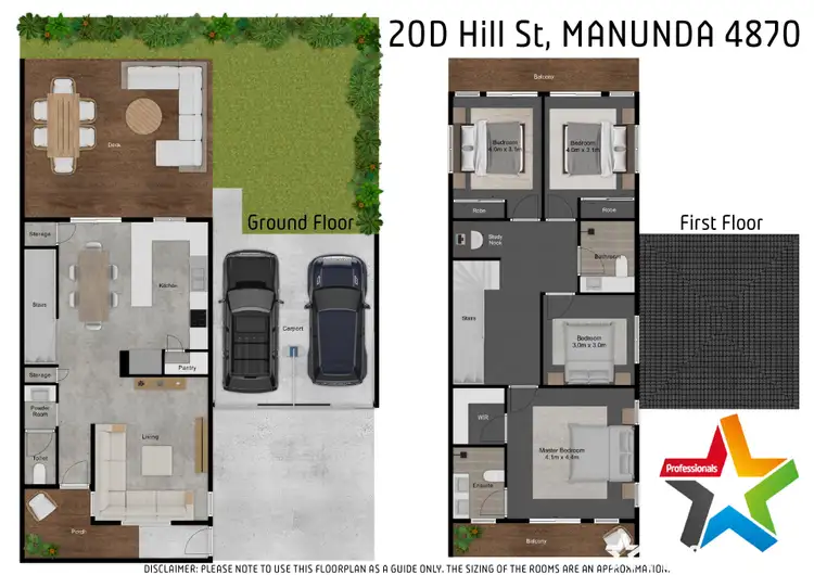 Floorplan of Homely townhouse listing, 20D Hill Street, Manunda QLD 4870