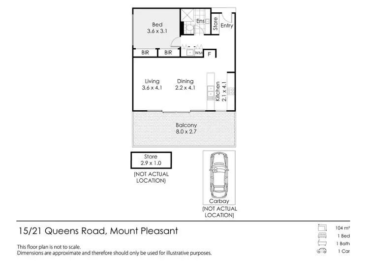Floorplan of Homely apartment listing, 15/21 Queens Road, Mount Pleasant WA 6153