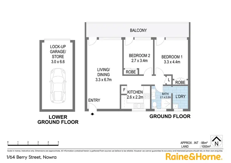 Floorplan of Homely unit listing, 1/64 Berry Street, Nowra NSW 2541