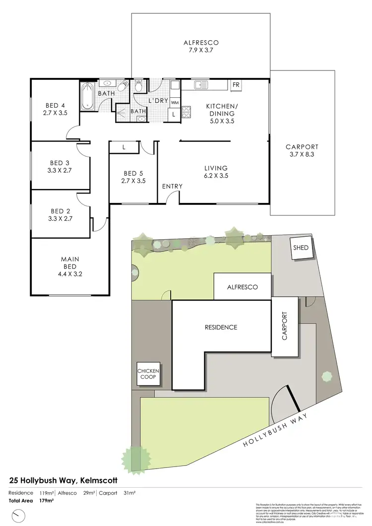 Floorplan of Homely house listing, 25 Hollybush Way, Kelmscott WA 6111
