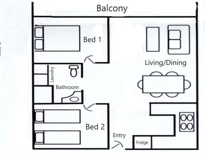 Floorplan of Homely unit listing, 44/11-15 Port Douglas Road (SANDS RESORT), Port Douglas QLD 4877