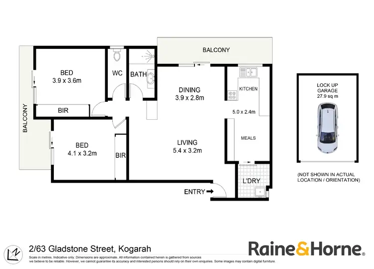 Floorplan of Homely unit listing, 2/63 Gladstone Street, Kogarah NSW 2217