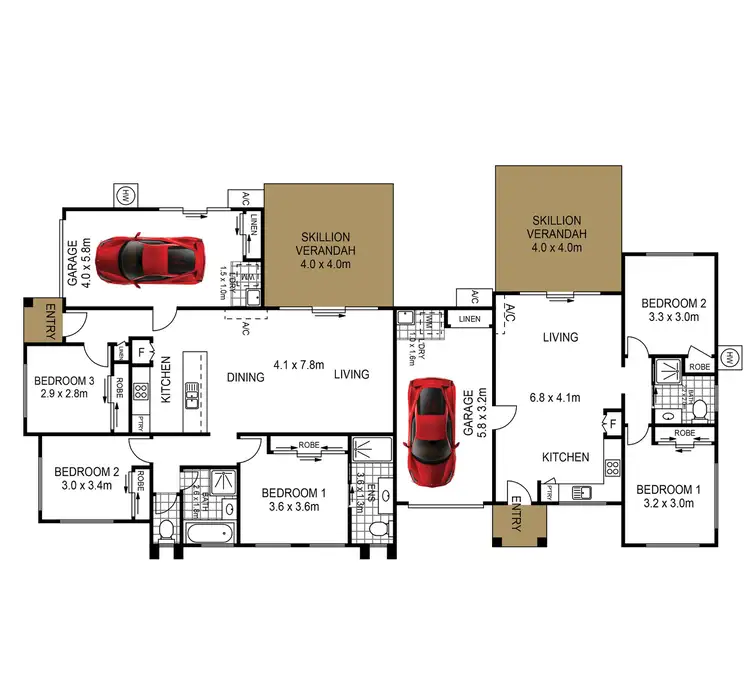 Floorplan of Homely semi-detached listing, 26 Conquest Boulevard, Dakabin QLD 4503