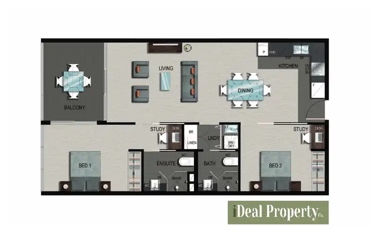 Floorplan of Homely apartment listing, 711/18 Thorn Street, Kangaroo Point QLD 4169