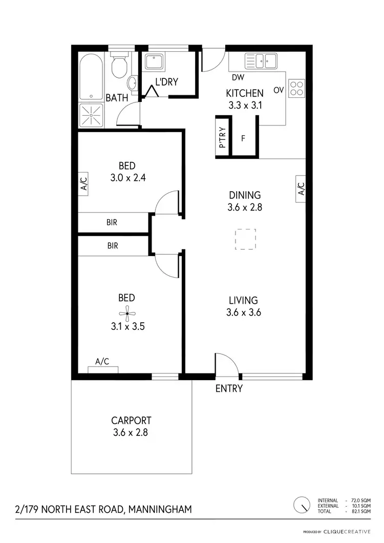 Floorplan of Homely unit listing, 2/179 North East Road, Manningham SA 5086