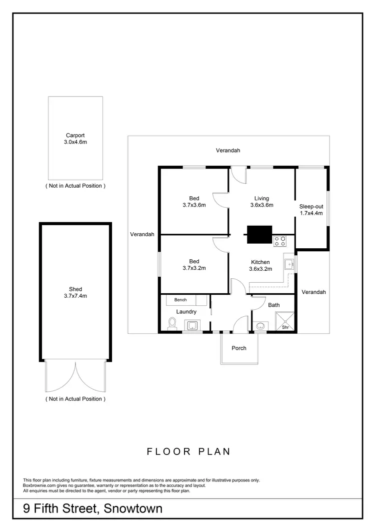 Floorplan of Homely house listing, 9 Fifth Street, Snowtown SA 5520