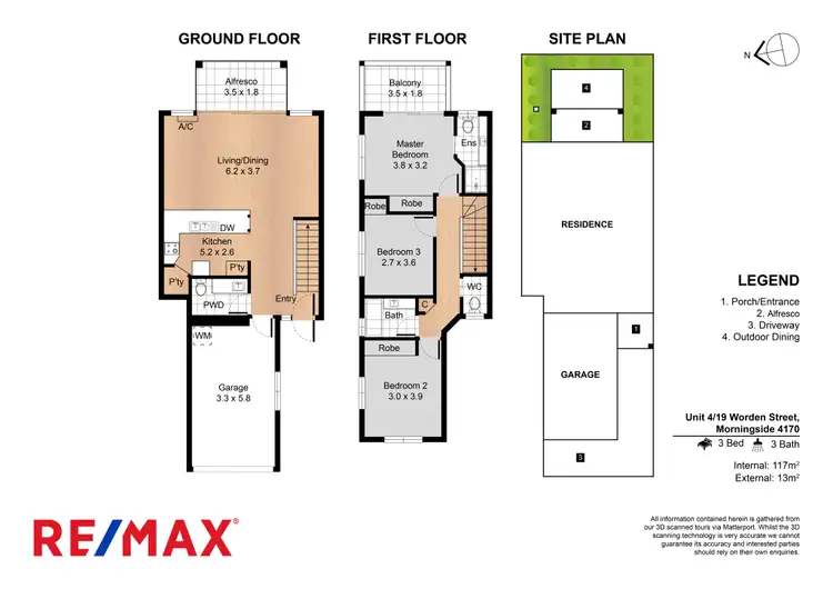 Floorplan of Homely townhouse listing, 4/19 Worden Street, Morningside QLD 4170