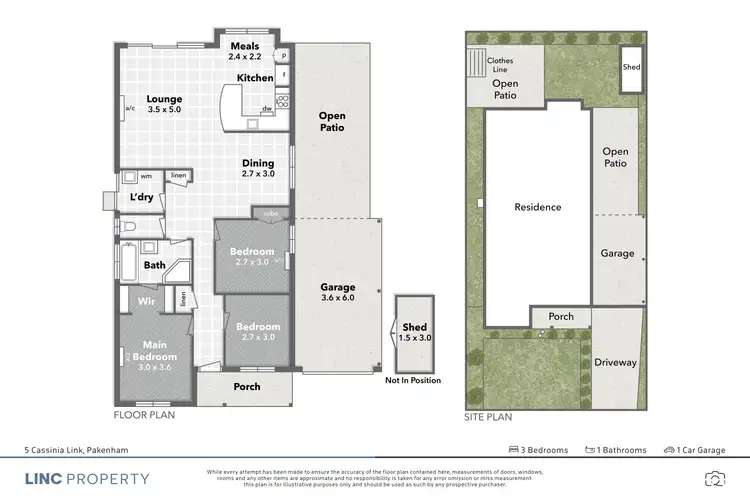 Floorplan of Homely house listing, 5 Cassinia Link, Pakenham VIC 3810