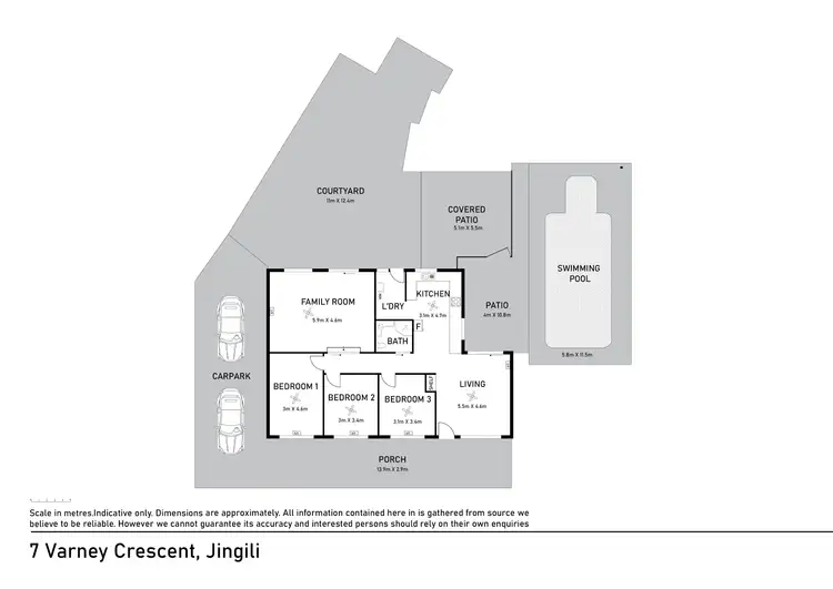 Floorplan of Homely house listing, 7 Varney Crescent, Jingili NT 810