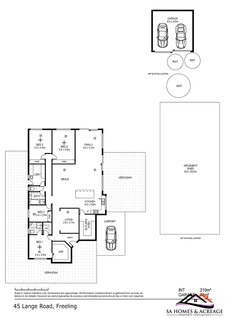 Floorplan of Homely rural property listing, 45 Lange Road, Freeling SA 5372