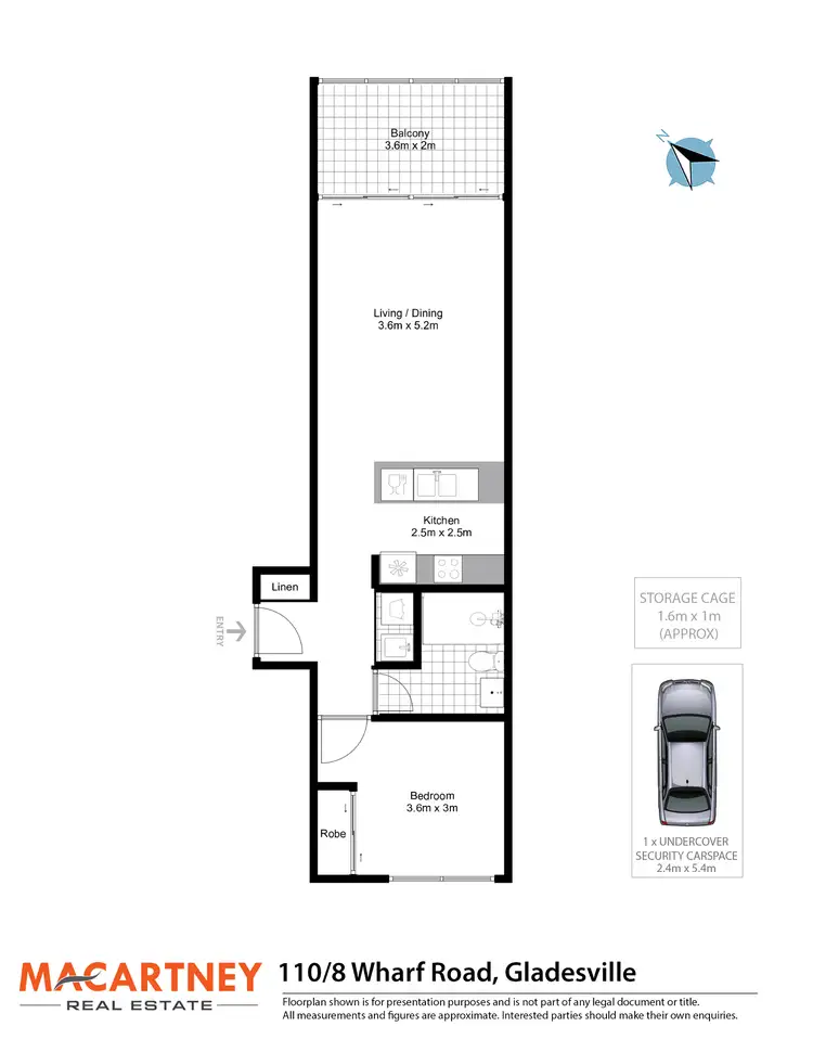 Floorplan of Homely apartment listing, 110/8 Wharf Road, Gladesville NSW 2111
