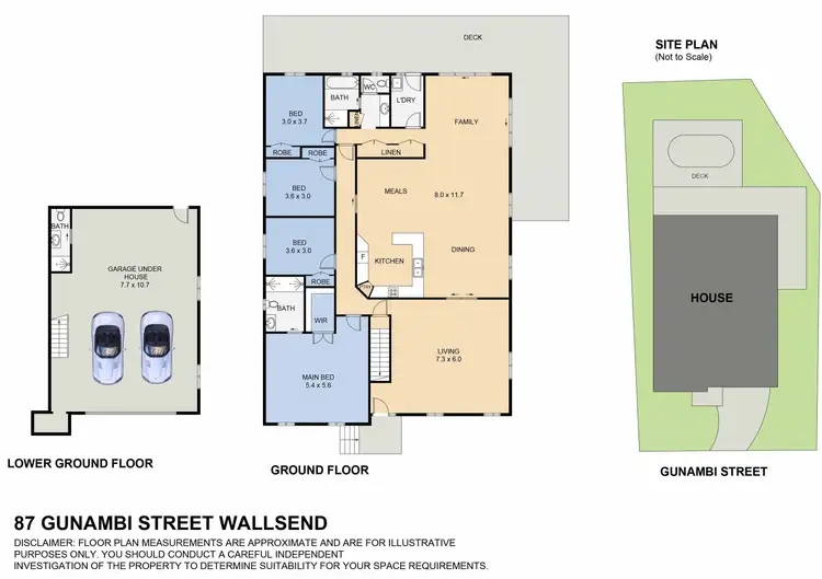Floorplan of Homely house listing, 87 Gunambi Street, Wallsend NSW 2287