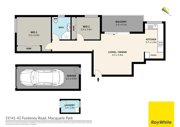 Floorplan of Homely apartment listing, 19/41 Fontenoy Road, Macquarie Park NSW 2113