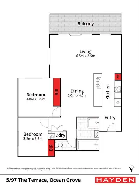 Floorplan of Homely townhouse listing, 5/97 The Terrace, Ocean Grove VIC 3226