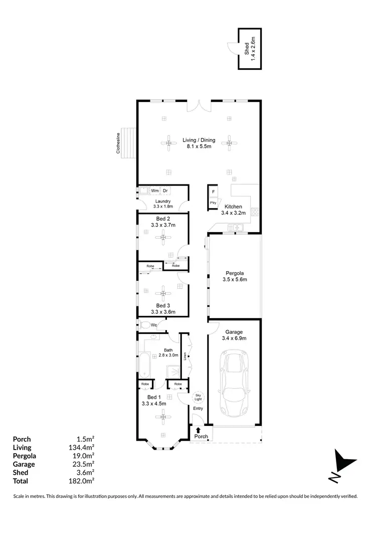 Floorplan of Homely house listing, 10 Howell Place, Wynn Vale SA 5127