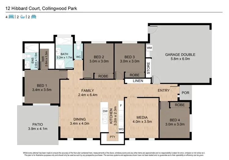 Floorplan of Homely house listing, 12 Hibbard Court, Collingwood Park QLD 4301