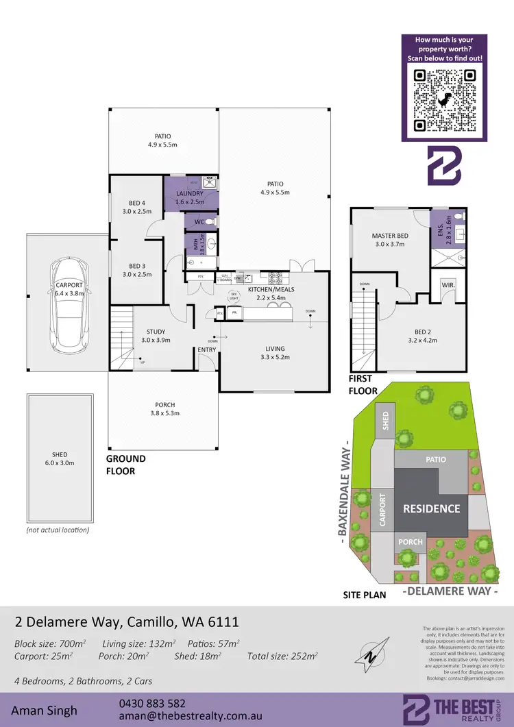 Floorplan of Homely house listing, 2 Delamere Way, Camillo WA 6111