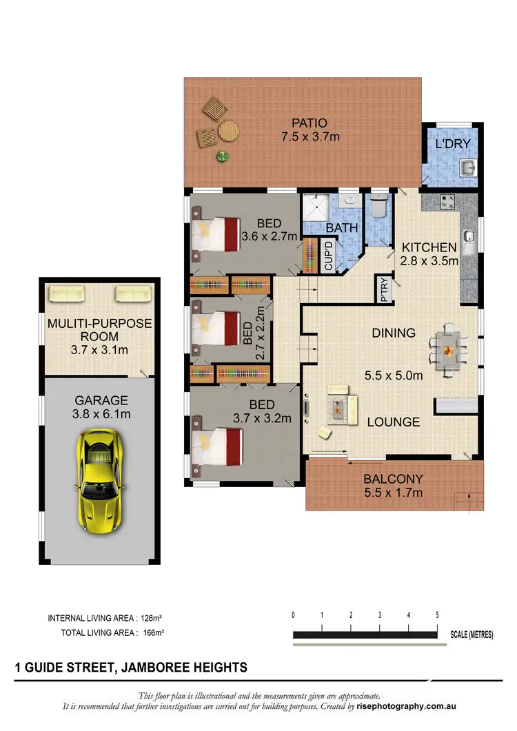 Floorplan of Homely house listing, 1 Guide Street, Jamboree Heights QLD 4074