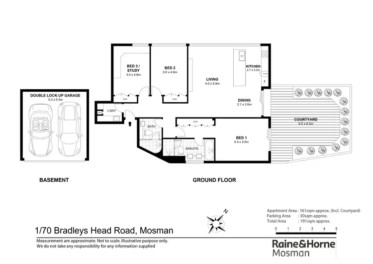 Floorplan of Homely apartment listing, 1/70 Bradleys Head Road, Mosman NSW 2088