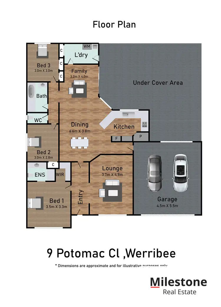 Floorplan of Homely house listing, 9 Potomac Close, Werribee VIC 3030