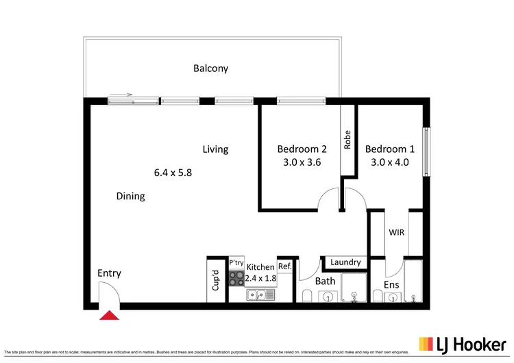 Floorplan of Homely apartment listing, 57/57 Benjamin Way, Belconnen ACT 2617