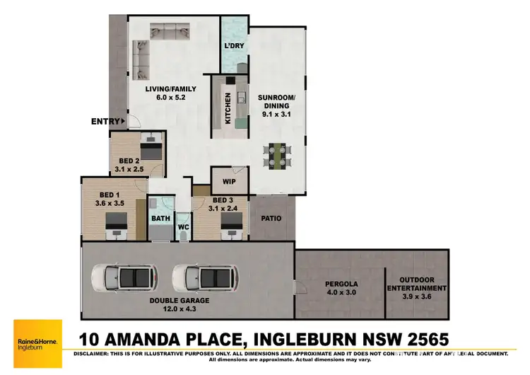 Floorplan of Homely house listing, 10 Amanda Place, Ingleburn NSW 2565