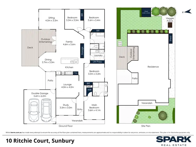 Floorplan of Homely house listing, 10 Ritchie Court, Sunbury VIC 3429