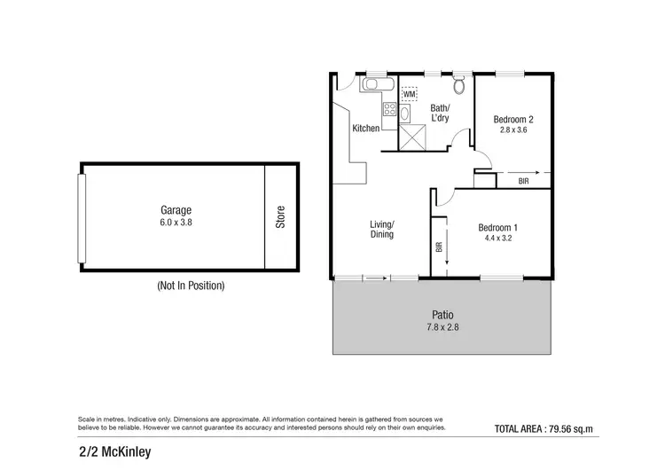 Floorplan of Homely unit listing, 2/2 Mckinley Street, North Ward QLD 4810